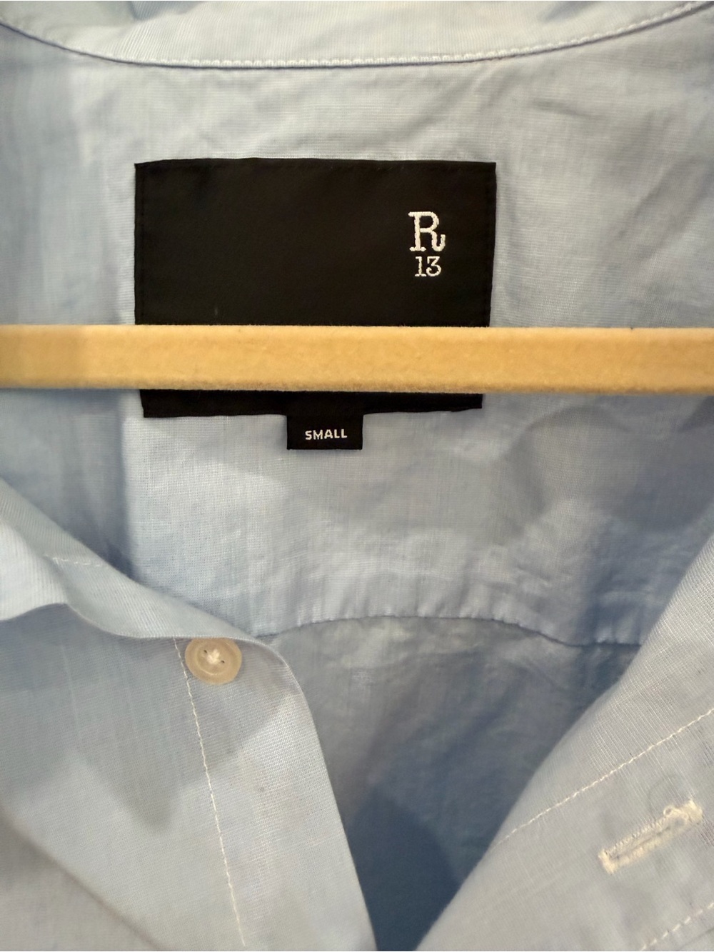 R13 Gathered Cropped Button Front Top $450 Retail NWOT - Picture 4 of 6